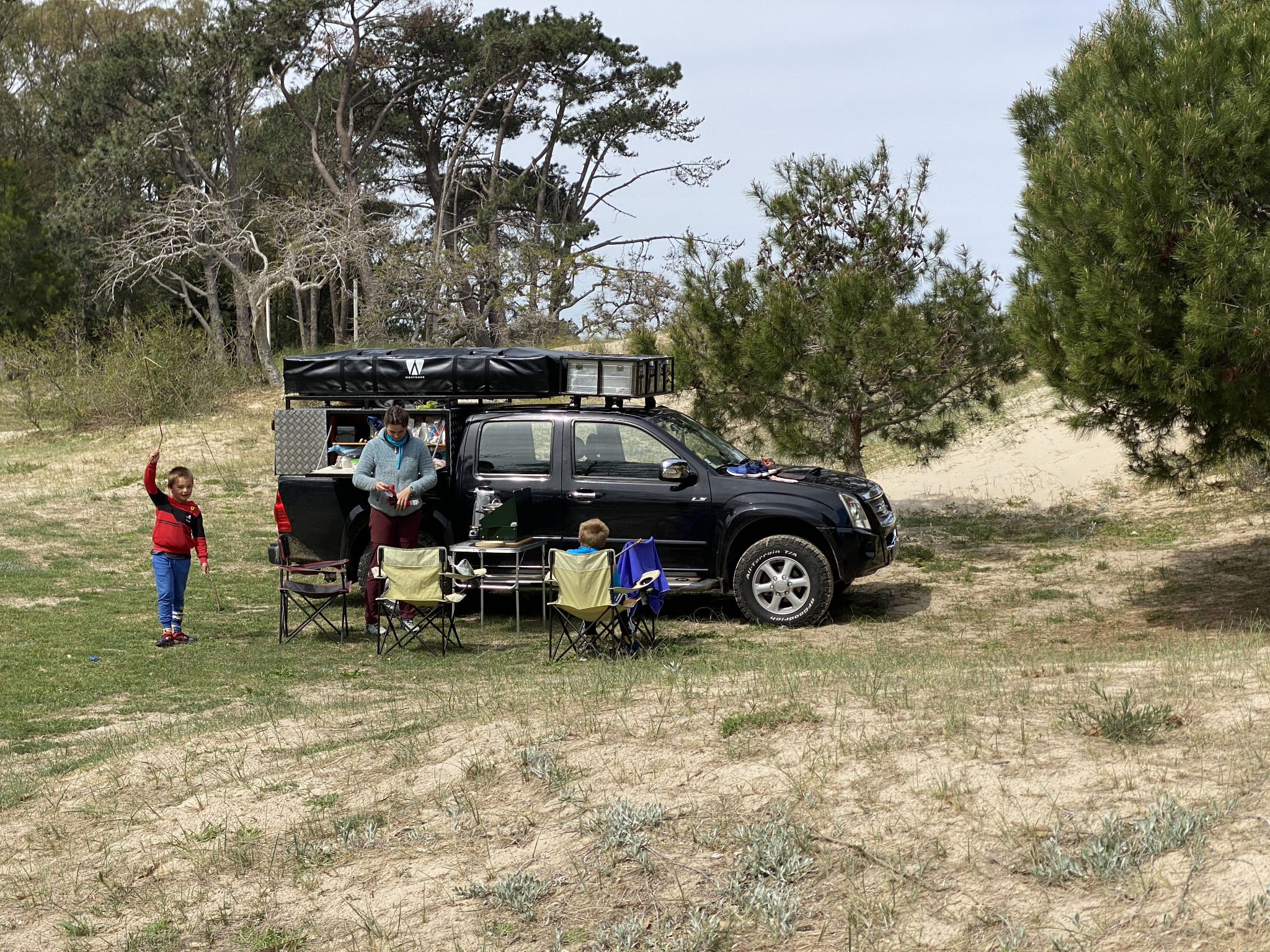 Campement dans les dunes
